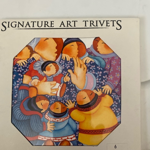 Barbara Lavallee Art Tile Trivet Generations 6” - Picture 1 of 1